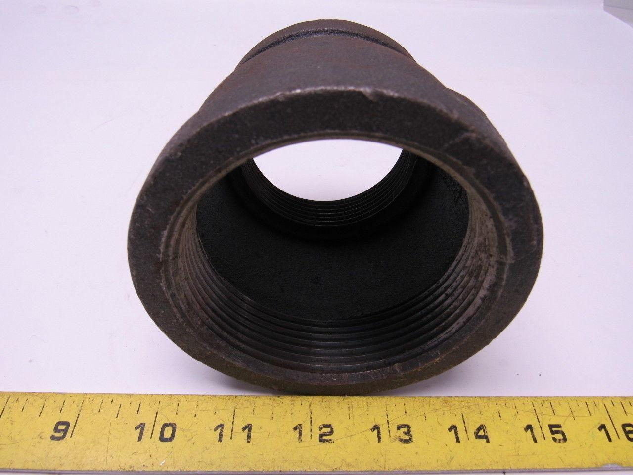 3" x 2-1/2" Threaded Reducing Coupling Low-Pressure Black Iron Pipe Fitting USA