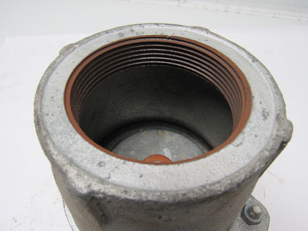 Cast Iron Roof Drain w/ Interior Valve 3" Threaded Base