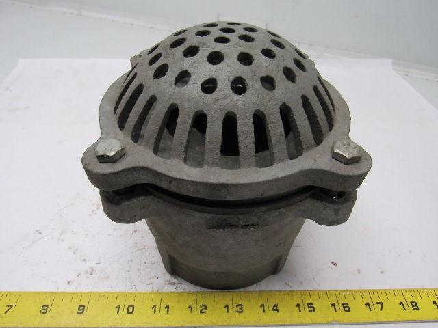 Cast Iron Roof Drain w/ Interior Valve 3" Threaded Base