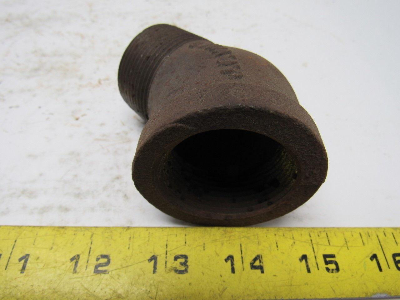 1-1/2" Black Malleable 45 Degree Street Elbow Lot Of 25