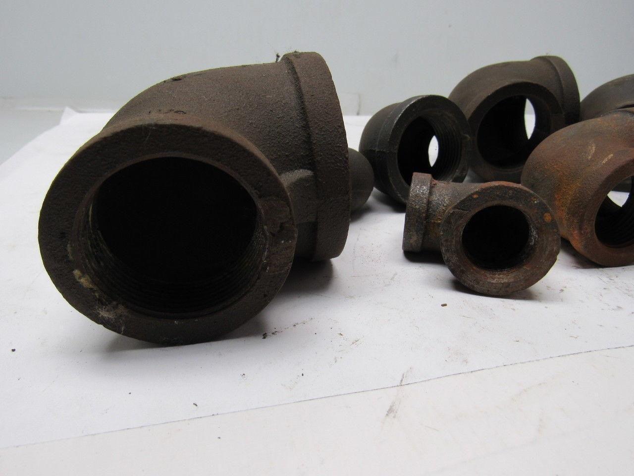 Black Pipe Reducer Elbow 90° Mixed Lot Of 10