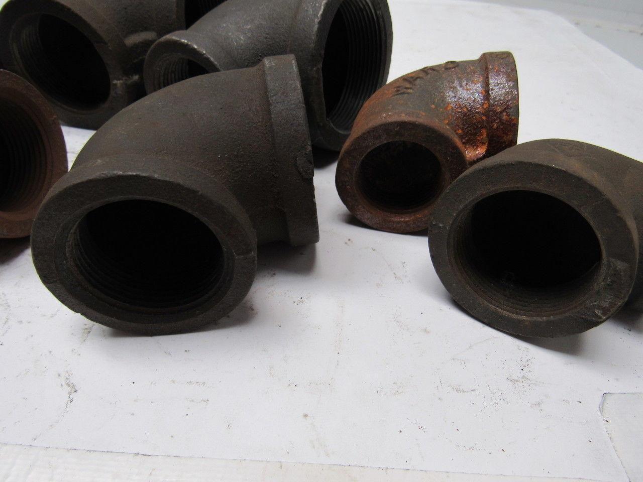 Black Pipe Reducer Elbow 90° Mixed Lot Of 10