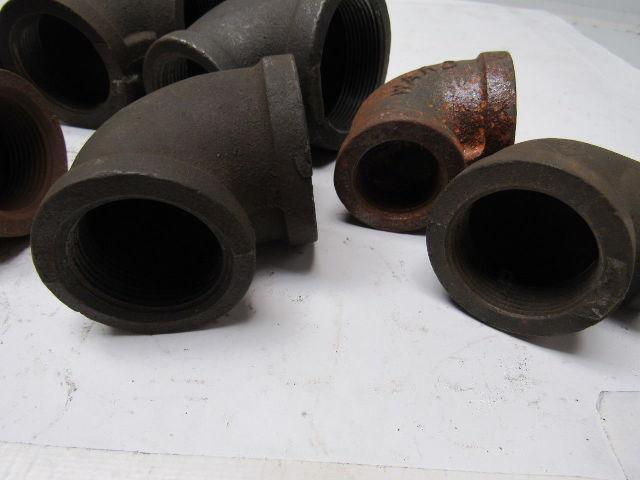 Black Pipe Reducer Elbow 90° Mixed Lot Of 10