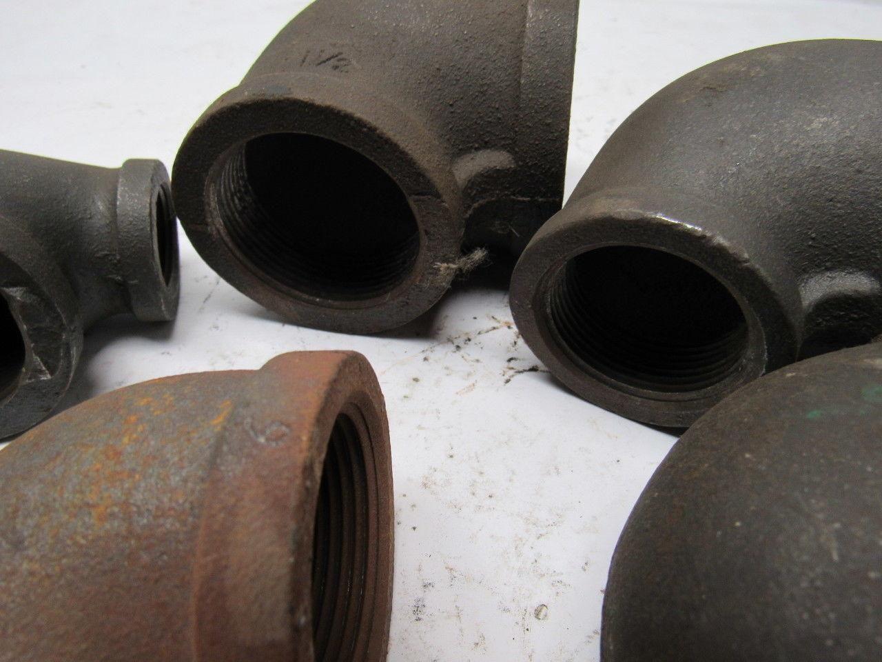 Black Pipe Reducer Elbow 90° Mixed Lot Of 10