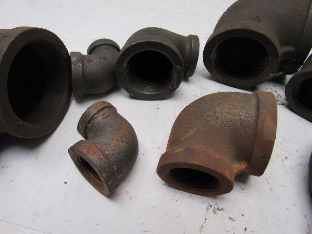 Black Pipe Reducer Elbow 90° Mixed Lot Of 10