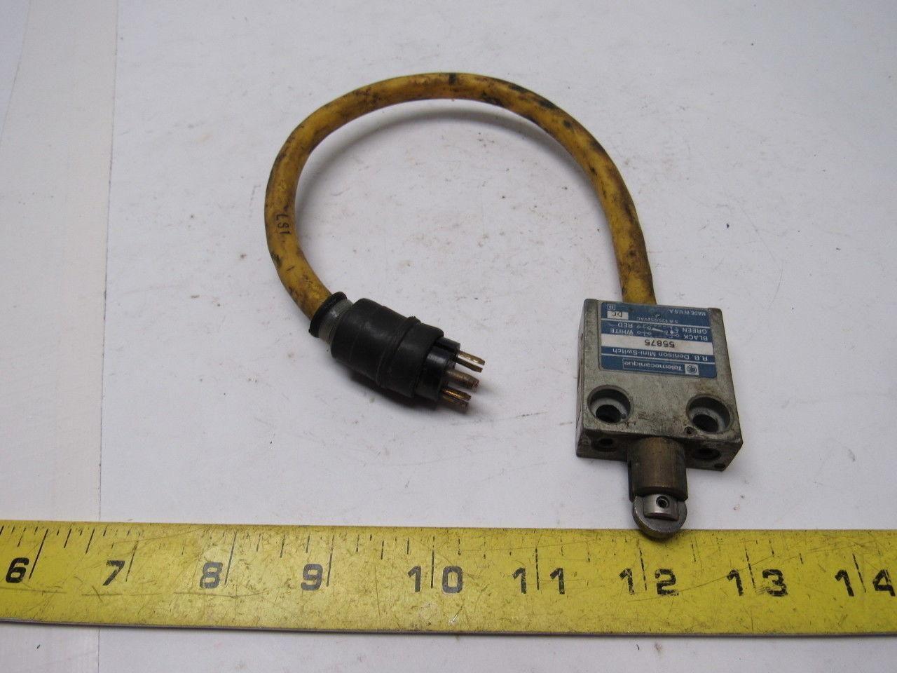 Telemecanique 55875 R B Denison Mini Switch Roller Plunger Limit Switch