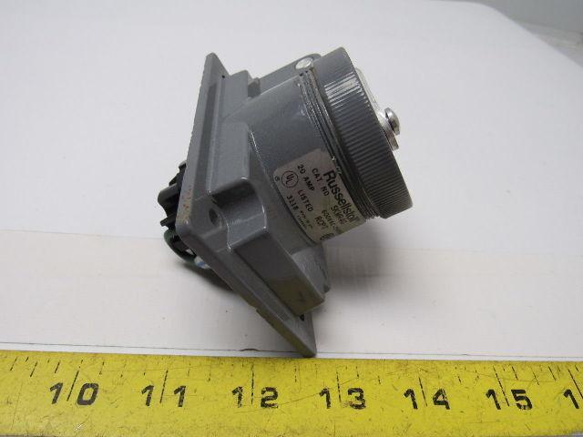 SKWR4G Russellstoll 20 Amp 600V Female Electric Receptacle 4 Wire 3 Pole