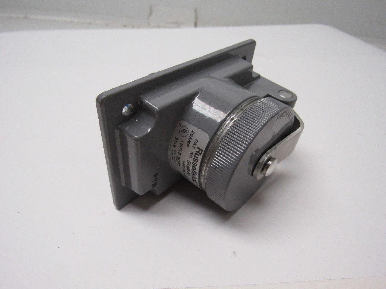 SKWR4G Russellstoll 20 Amp 600V Female Electric Receptacle 4 Wire 3 Pole