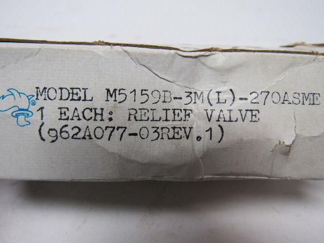 Circle Seal M5159B-3M(L) 3/8" 270PSIG Safety Relief Valve