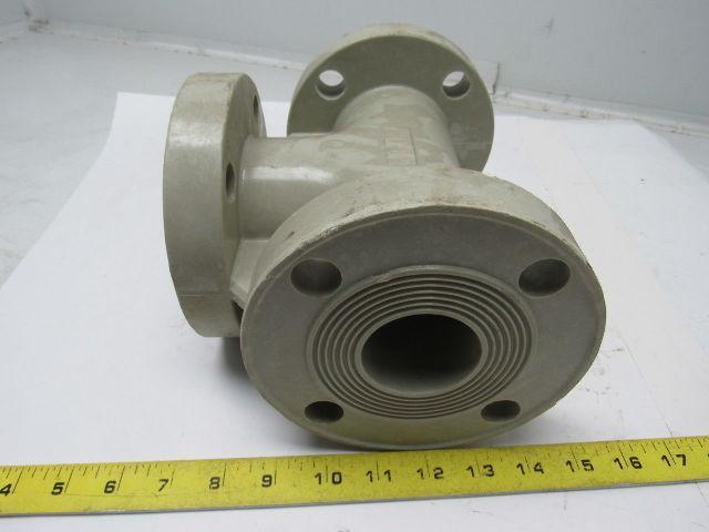 Fibercast 275FX2 CL/Vinyl Ester Heavy Duty Bolt On Flanged Pipe Tee 2" ID