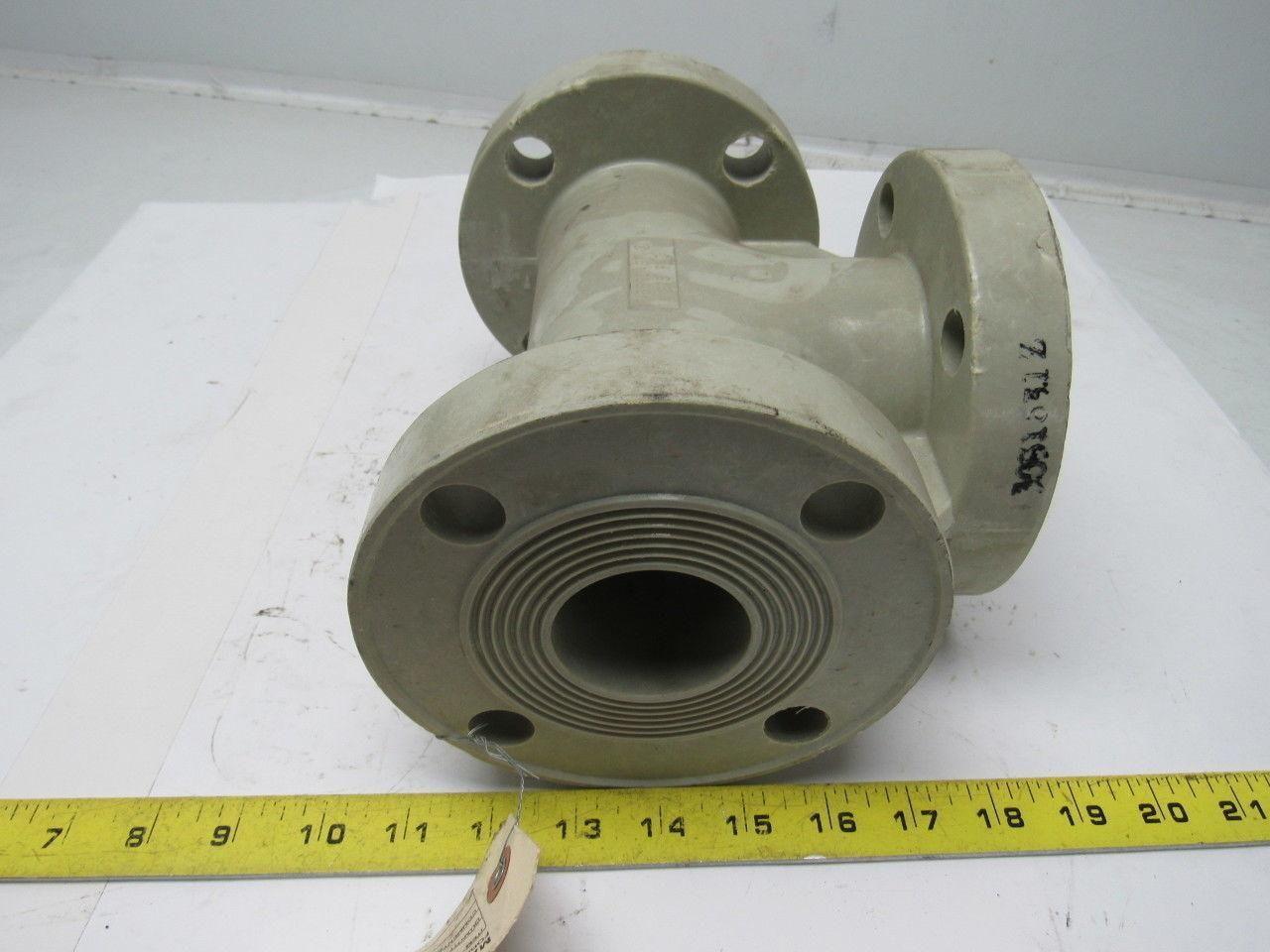 Fibercast 275FX2 CL/Vinyl Ester Heavy Duty Bolt On Flanged Pipe Tee 2" ID