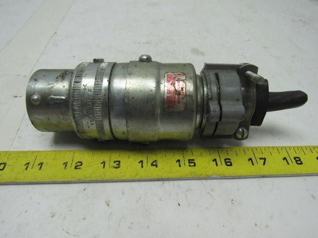 R&S Everlok RE-20097 600 VAC/250 VDC 20 AMP 9 POLE 12 WIRE Twist Lock Plug