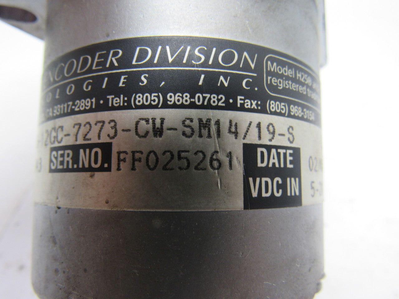 BEI H25D-F62-SS-12GC-7273-CW-SM14/19-S Industrial Optical Incremental Encoder