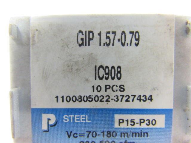 Iscar Iscar GIG 1.57-0.79 Flat Top Precision Double-Ended Inserts Box of 3