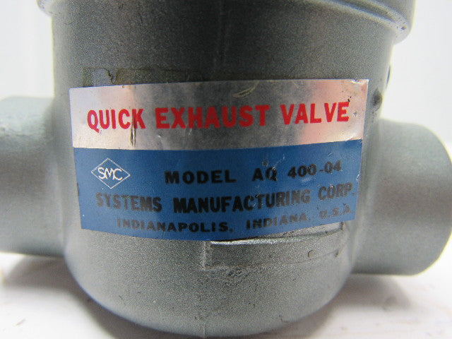 Systems Manufacturing AQ 400-04 Quick Exhaust Valve 1/2" NPT Ports