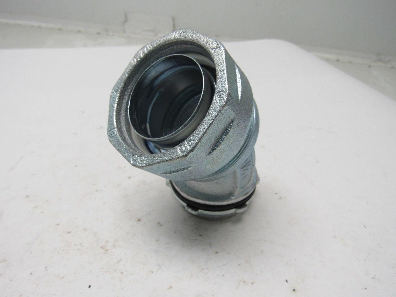 O-Z GEDNEY 4Q-4150T 45 Degree Liquidtight Connector Lot Of 2