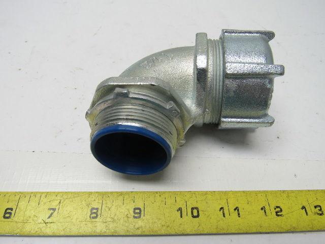 Thomas & Betts 1-1/2" Malleable Iron 90 Degree Liquidtight Connector Lot Of 3