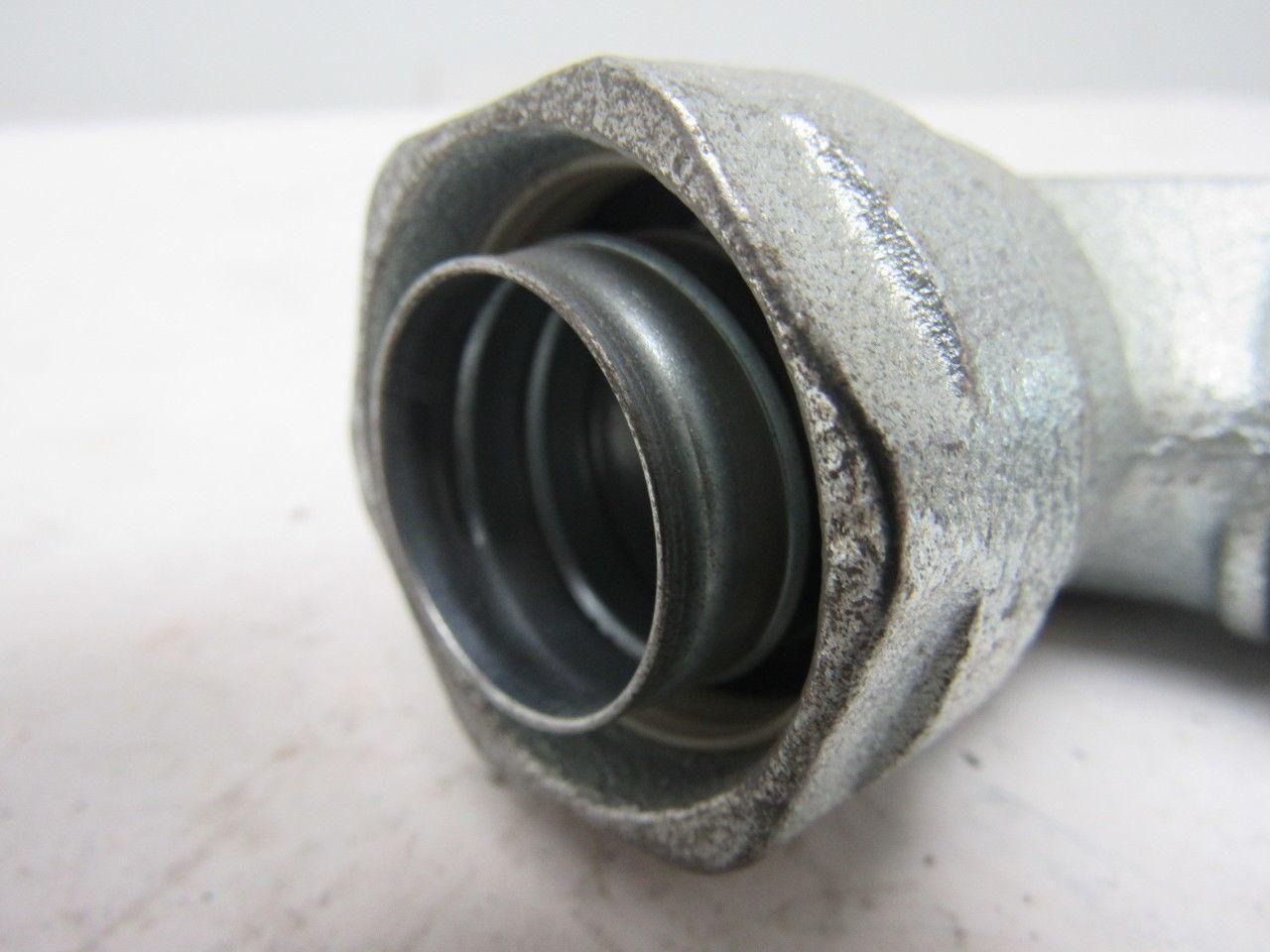 O-Z Gedney 4Q-9100 1" Malleable Iron 90 Degree Liquidtight Connector Lot Of 4