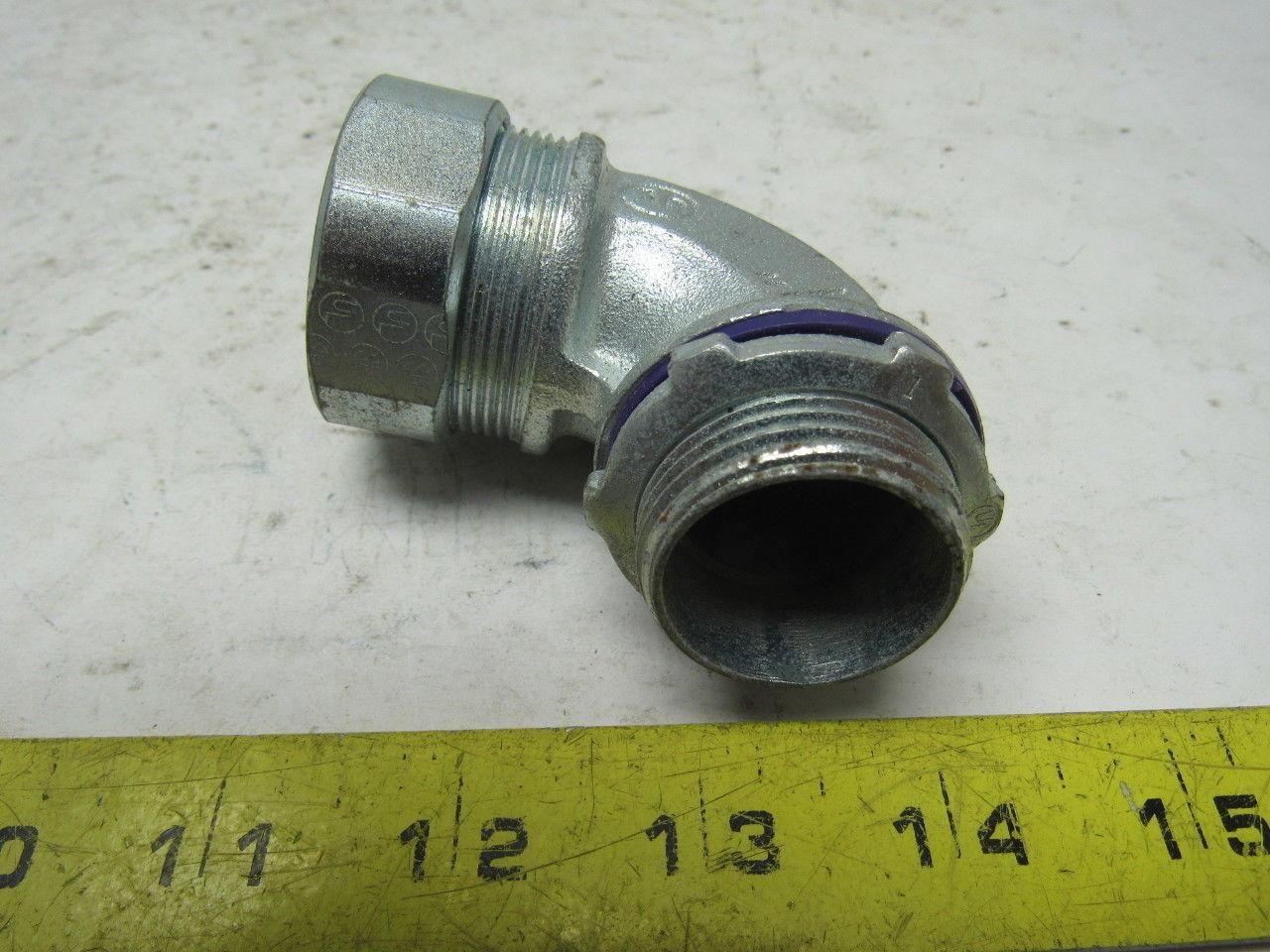 1" Malleable Iron 90 Degree Liquidtight Connector Lot Of 5