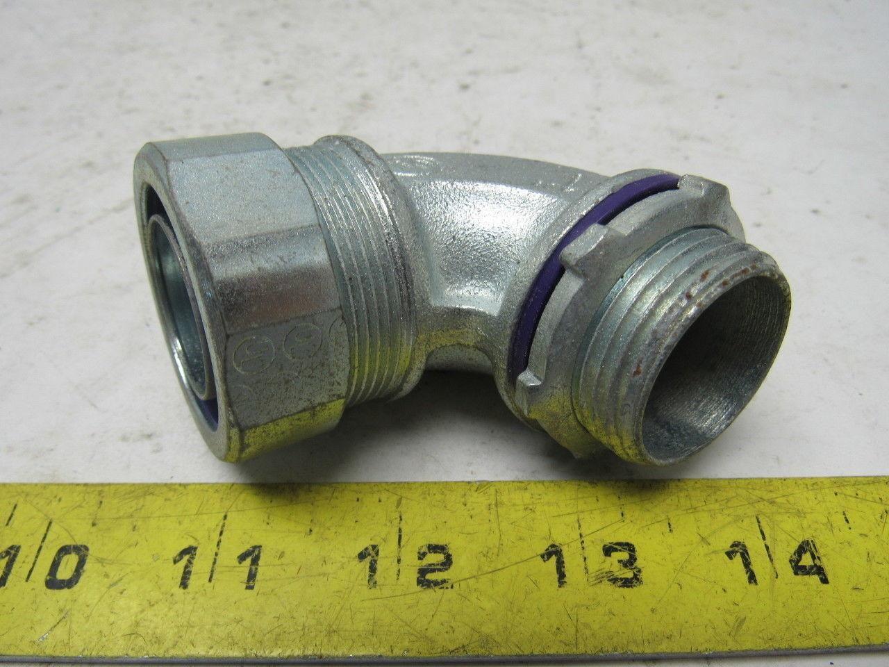 1" Malleable Iron 90 Degree Liquidtight Connector Lot Of 5