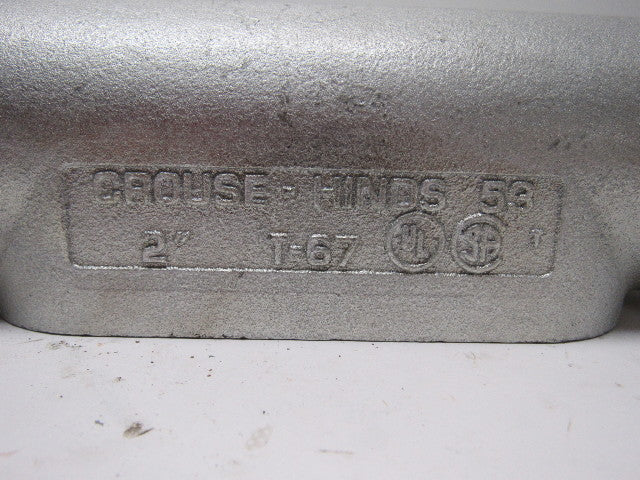 Cooper Crouse-Hinds T67 2" Form 7 Conduit Outlet, 3 Hubs Crouse Hinds Lot of 2