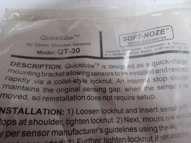 Soft-Noze QT-30 Quicktube 30mm Proximity Sensor Quick release
