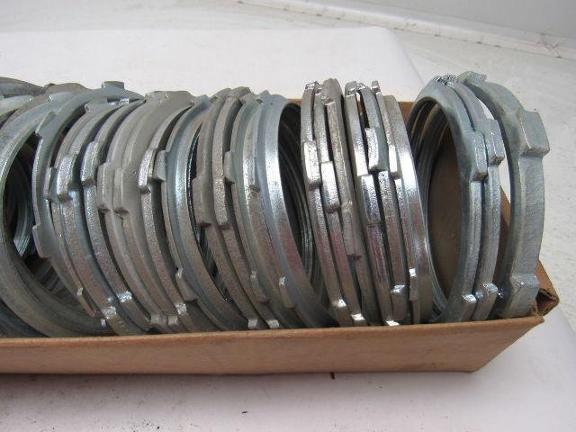 4" Steel Conduit Locking Nut, Mix Of Manufacturers Lot Of 54