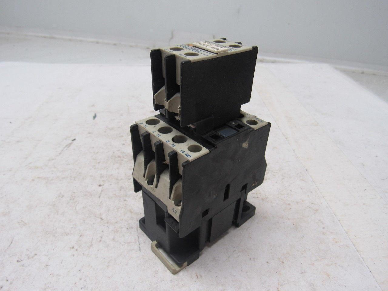 Telemecanique LC1D1810 4 Pole Contactor 230V W/LA1DN11 Auxiliary Contact Block