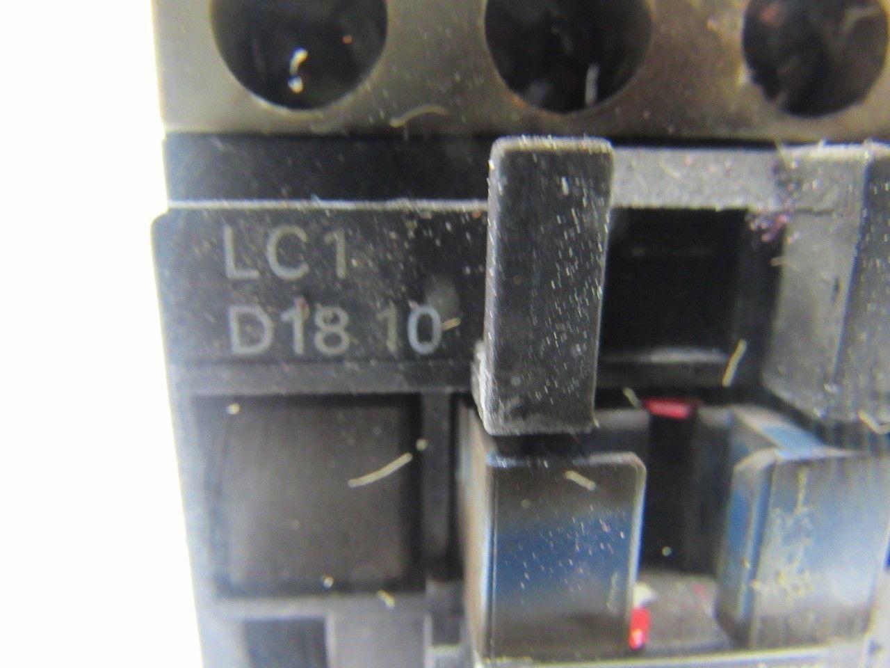 Telemecanique LC1D1810 4 Pole Contactor 230V W/LA1DN11 Auxiliary Contact Block