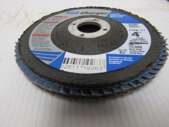 Norton 19263 Charger 60 Grit Flap Disc 4" X 5/8" Box Of 5