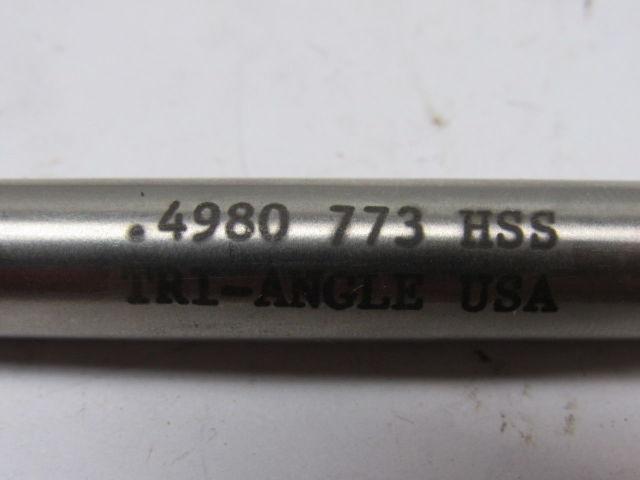 Tri-Angle 773.4980 Straight 6 Flute Chucking Reamer .4980" 8" OAL Lot of 2