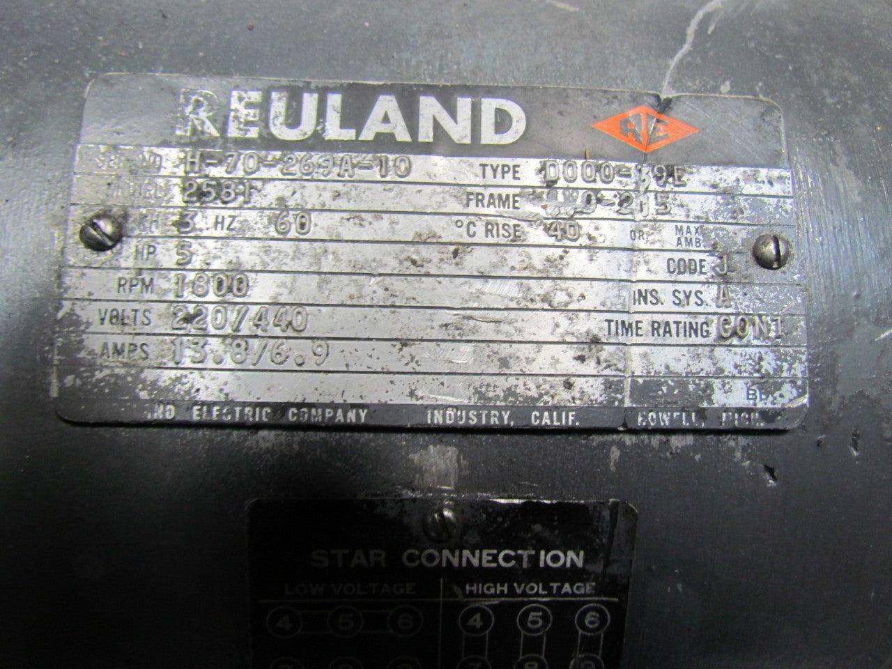 REULAND 2581 Vickers 2884865 5Hp 220/440V 1800Rpm Motor W/Vane Pump