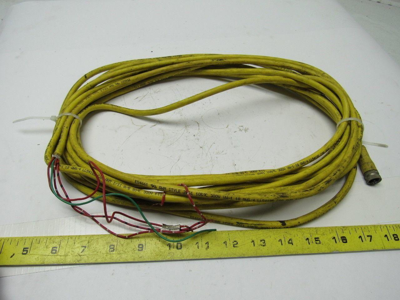 A-B Allen Bradley 889R-F4AEA-10 Ser. A AC Micro QD / M12 Cordset Straight Female