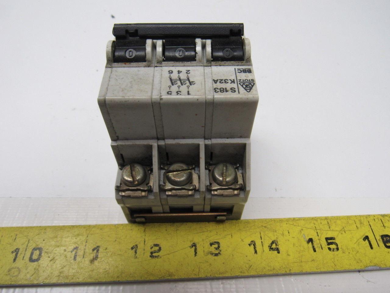 StotZ BBC S 183 K32A 32 Amp 3 Pole Circuit Breaker