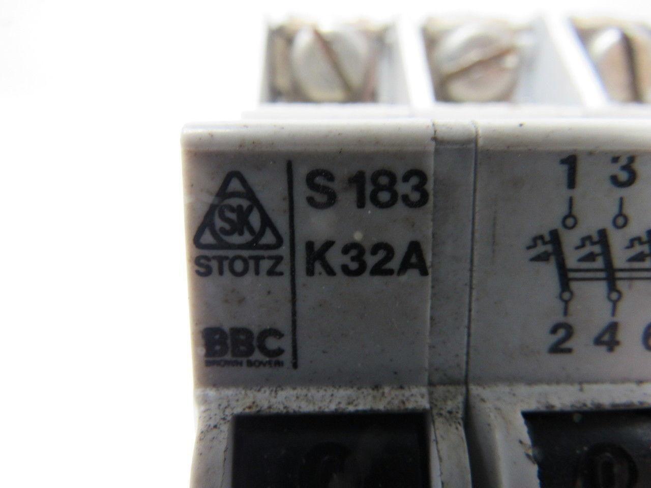 StotZ BBC S 183 K32A 32 Amp 3 Pole Circuit Breaker