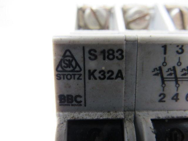StotZ BBC S 183 K32A 32 Amp 3 Pole Circuit Breaker