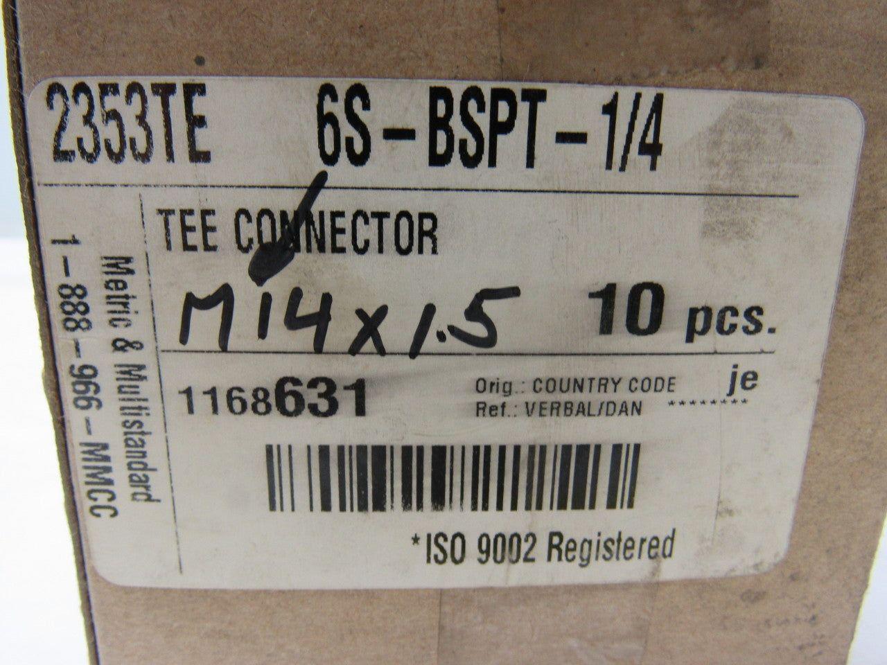 MMCC 2353TE 6 mm Compression Branch Tee M14x1.5 Fittings Lot Of 5