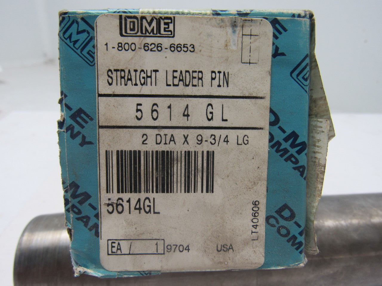 DME 5614GL Steel Leader Pin 2" Dia x 9-3/4"