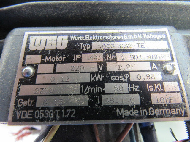 WEG OCG632 TE 220V 1.2A 2700RPM 1PH Electric Gear Motor