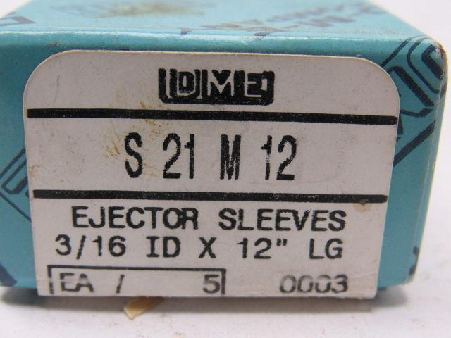 DME S21M12 Plastic Injection Mold Ejector Sleeve 3/16" ID X 12"