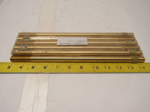 352X11 1/2 Brass Mold Cooling Extension Plug 1/4" X 11-1/2" Lot of 6