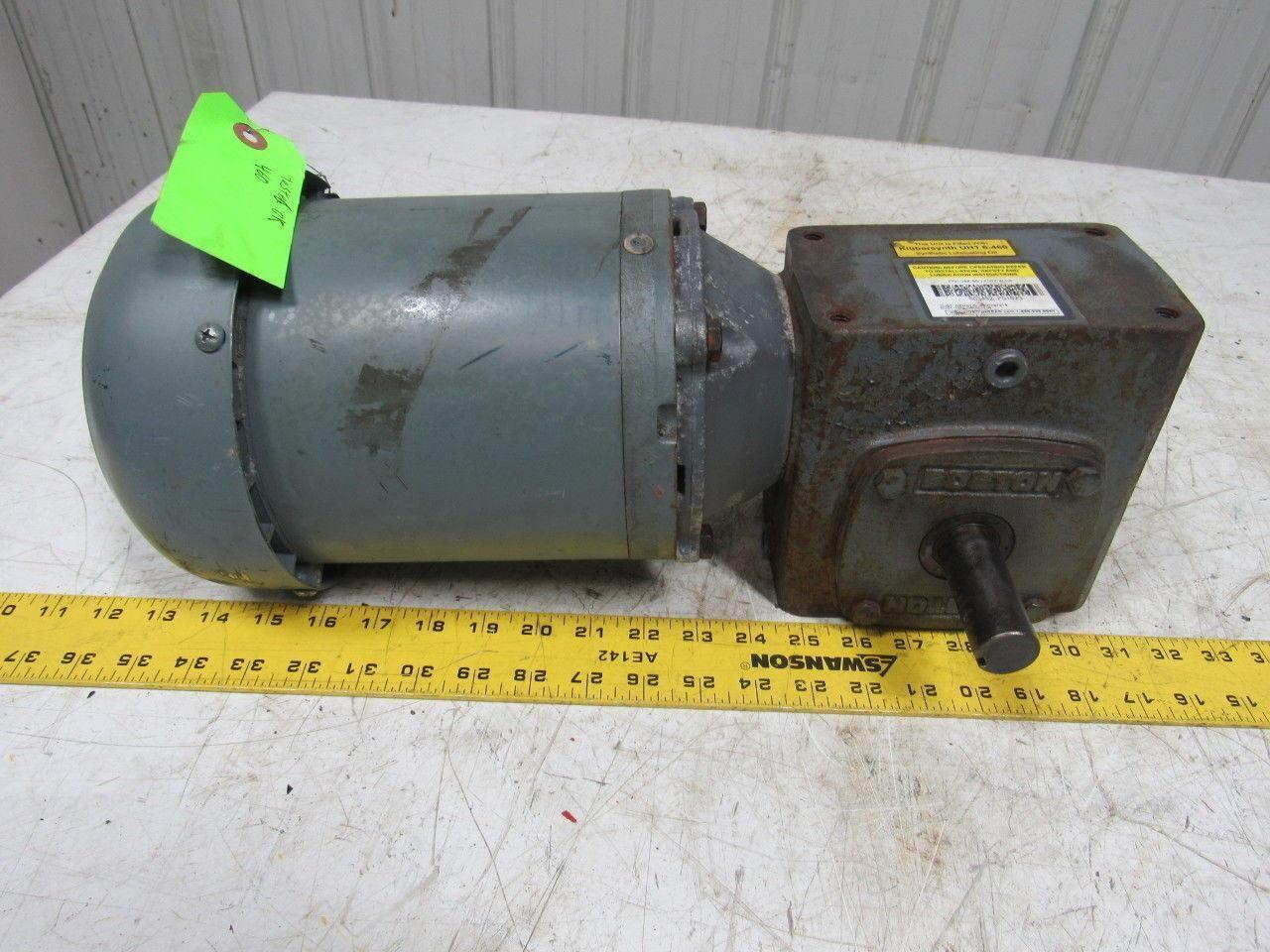 Boston Gear F721-25K-B5-J Right Angle Gearbox 25:1 Ratio W/Weg 1/2HP Motor