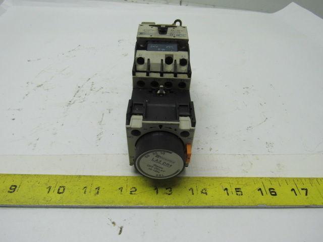 Telemecanique LA3 DR4 Off Delay 10-180 Sec. Pneumatic Timing Relay 24VAC Coil