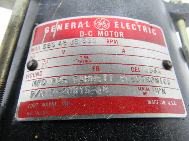 YALE 5BC 48 JB 335 DC Motor For Yale Walk Behind Pallet Truck Jack