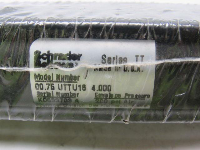 Schrader Bellows 00.75 UTTU16 Series TT 4" Stroke 3/4" Bore Midget Air Cylinder