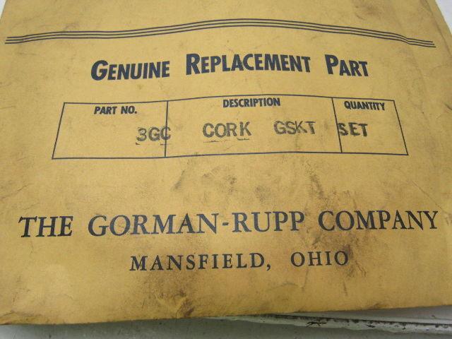 G-R Gorman Rupp 3GC Cork 15 Gaskets & 18 Shims 33 PCS Total NOS