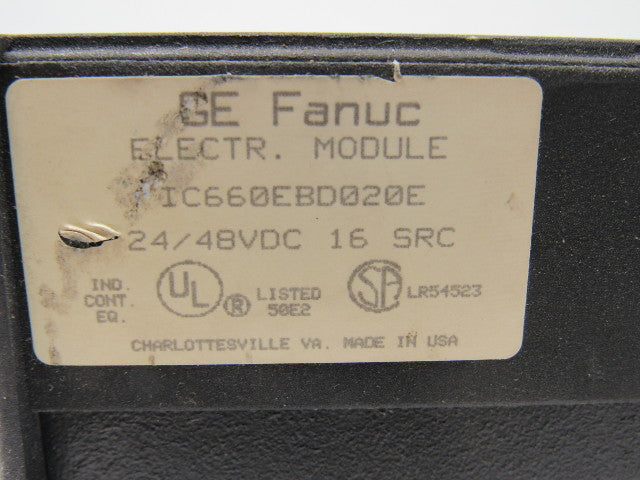 GE Fanuc IC660EBD020E Electronic Module 24/48vdc 16 src