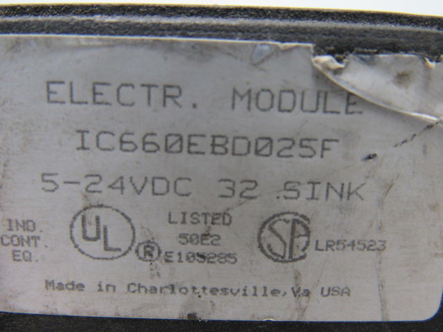 GE Fanuc IC660EBD025F Electronic Module 5-24VDC 32 SNK