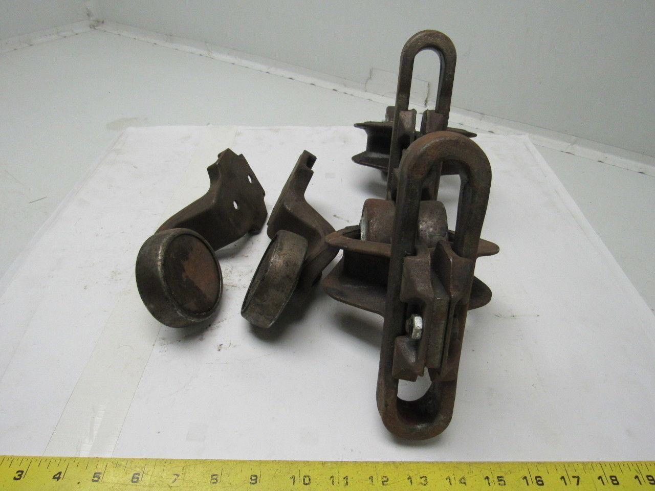 Jervis Webb 6968 Rivetless Chain Conveyor Trolley X-678 Size Lot Of 2 + Extras