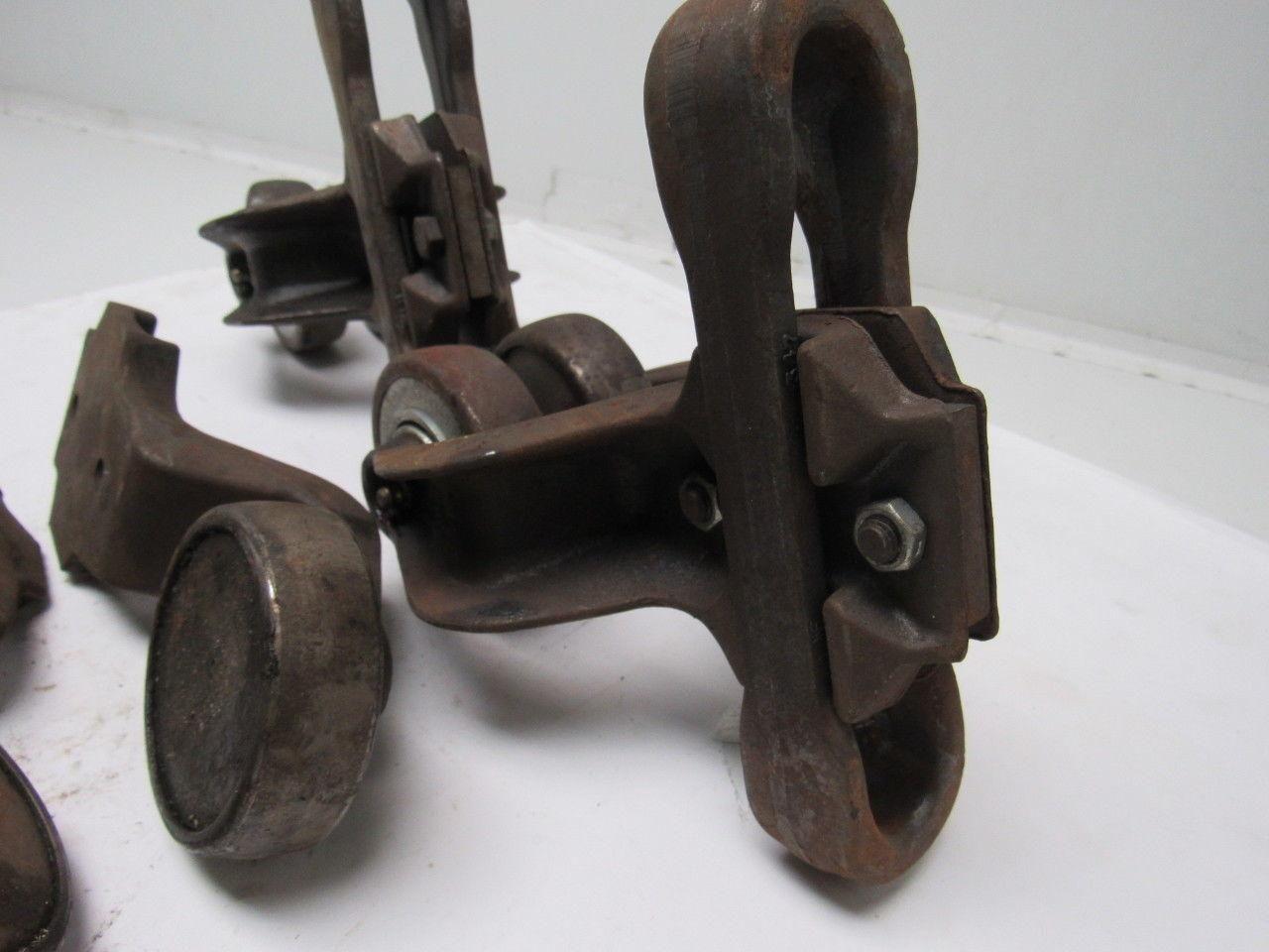 Jervis Webb 6968 Rivetless Chain Conveyor Trolley X-678 Size Lot Of 2 + Extras